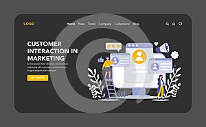 Customer Interaction in marketing concept