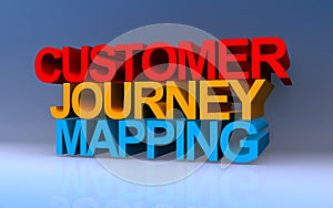 customer journey mapping on blue