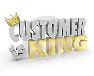 Customer is King 3d Words Crown Top Priority Service photo