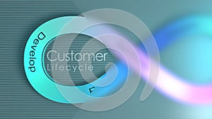 Customer Lifecycle concept animation background.
