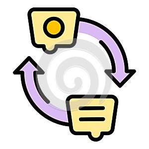 Customer live chat icon vector flat