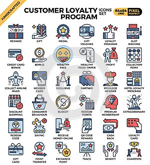Customer loyalty concept icons photo