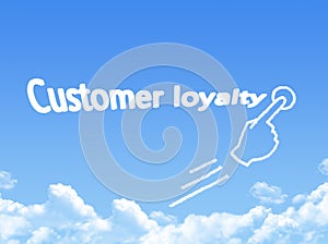 Customer loyalty message cloud shape