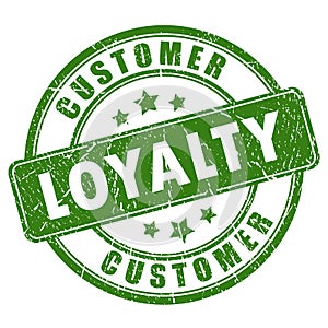Customer loyalty rubber vector stamp photo