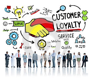 Customer Loyalty Service Support Care Trust Business Concept photo