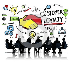 Customer Loyalty Service Support Care Trust Business Concept photo