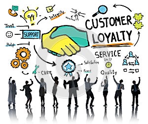 Customer Loyalty Service Support Care Trust Business Concept