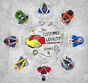 Customer Loyalty Service Support Care Trust Casual Concept