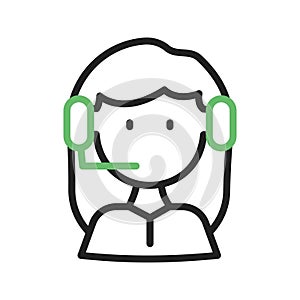 Customer Operator Icon Image.