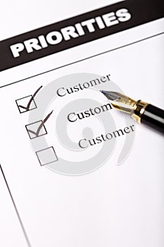 Customer oriented business concept photo