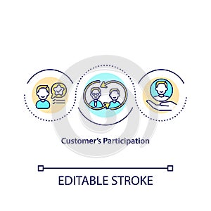 Customer participation concept icon