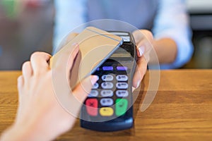 Customer Paying Through Mobile Phone