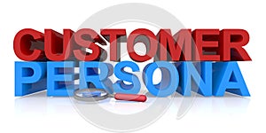 Customer persona on white