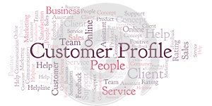 Customer Profile word cloud.