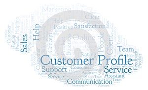 Customer Profile word cloud.