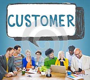 Customer Purchaser Satisfaction Consumer Service Concept photo
