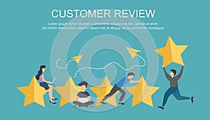 Customer rating. The best estimate of performance, the score of five points. People leave feedback and comments