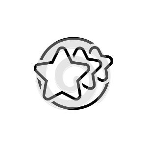 Customer Rating Line Icon.