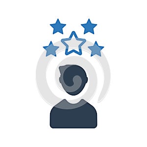 Customer rating testimonial icon