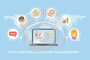 Customer relationship management. photo