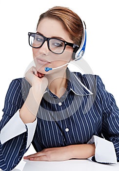 Customer Representative girl with headset