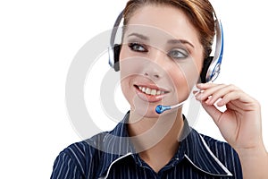 Customer Representative with headset