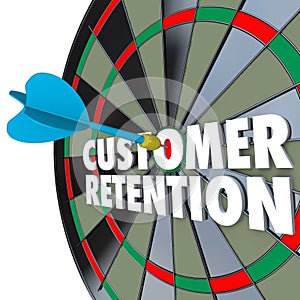 Customer Retention Dartboard Perfect Dart Hit