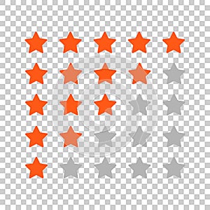 Customer review business concept. Stars rank vector illustration