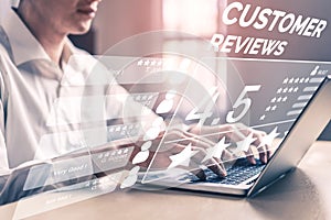 Customer review satisfaction feedback survey concept