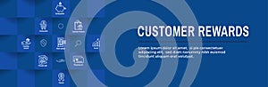 Customer Rewards Icon Set and Web Header Banner Design