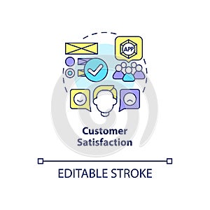 Customer satisfaction concept icon