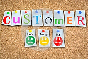 Customer satisfaction or evaluation of business performance