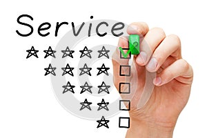 Customer Satisfaction Five Star Service Concept