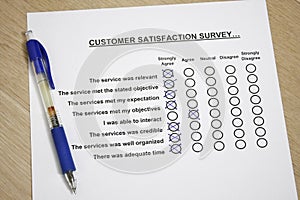 Customer satisfaction survey