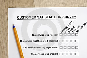 Customer satisfaction survey  concept for company survey on customer