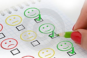 Customer satisfaction survey or questionnaire photo