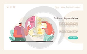 Customer Segmentation concept. A vibrant photo