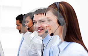 Customer service agents in a call center