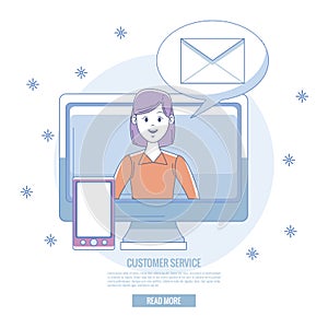 Customer service banner