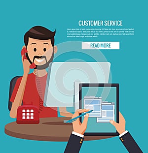 Customer service banner