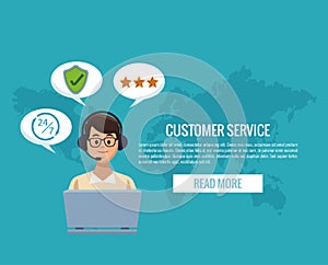 Customer service banner
