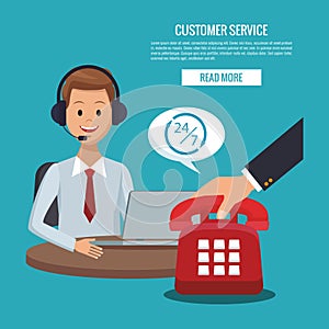 Customer service banner