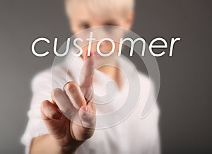 Customer service business concept