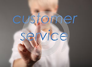 Customer service business concept