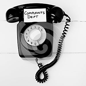 Customer service complaints department concept photo