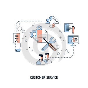 Customer service concept