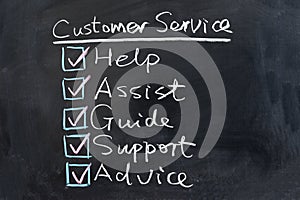 Customer service concept