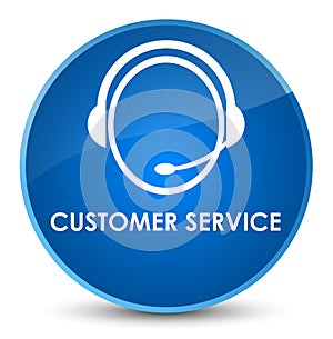 Customer service (customer care icon) elegant blue round button