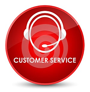 Customer service (customer care icon) elegant red round button