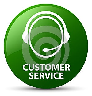 Customer service (customer care icon) green round button